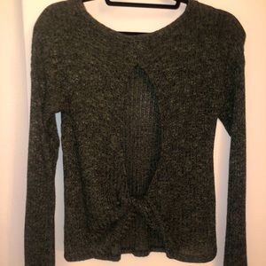 Sweater with beautiful back!